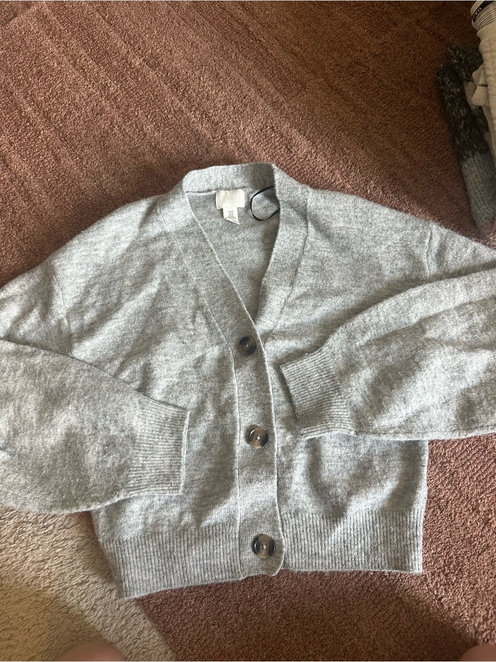 Gray Button-Up Cardigan sweater